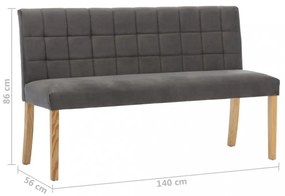 szürke bársony pad 140 cm