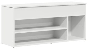 fehér szerelt fa cipőpolc 102x30,5x45 cm