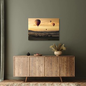 Kép - repülő léggömbök (üvegen) (70x50 cm)