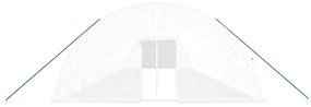 fehér acélvázas melegház 120 m² 20x6x2,85 m