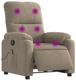 tópszínű mikroszálas szövet elektromos dönthető masszázsfotel