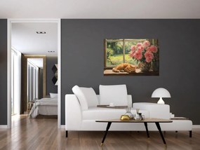 Kép - Macska az ablakban (90x60 cm)