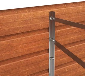 rozsda színű corten acél kerti magaságyás 160 x 40 x 45 cm