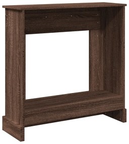 barna tölgy színű szerelt fa kandallóburkolat 90 x 30 x 90 cm