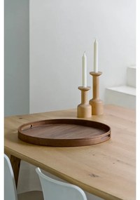 Oak kerek fa tálca, ø 45 cm - Wireworks