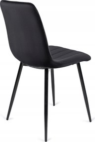 Krzesło IBIS Czarne Welurowe