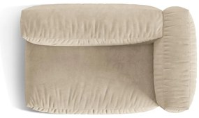 Bézs bársony kanapé modul (jobb oldali) Martina – Micadoni