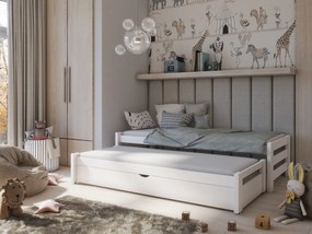 Gyerekágy 80 x 180 cm ANISSA (ágyráccsal és tárolóhellyel) (fehér). Akció -10%. 1013001