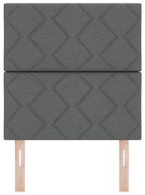 Fejtámla Gyémánt Blokk Minta Sötét Szürke 80 cm Szövet, Fejtámla Gyémánt Blokk Minta Sötét Szürke 160 cm Szövet