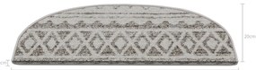 Krémszínű lépcsőszőnyeg szett 16 db-os 20x65 cm Cottage Warmth – Vitaus