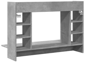 betonszürke szerelt fa falra szerelhető íróasztal 105x48x75 cm