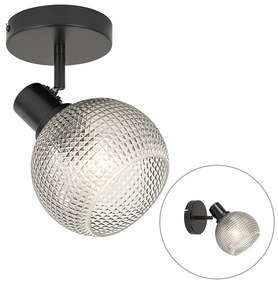 Design spotlámpa fekete füstüveggel - Chico