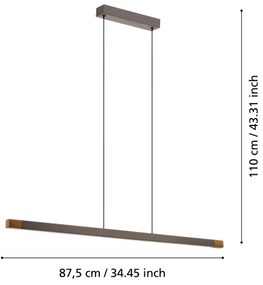 Eglo 900174 - LED Dimmelhető csillár zsinóron LISCIANA LED/18W/230V 3000K
