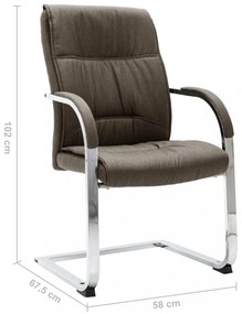 Tópszínű konzolos szövet irodaszék