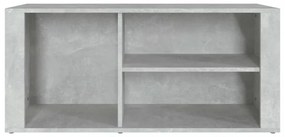 betonszürke szerelt fa cipőszekrény 100x35x45 cm
