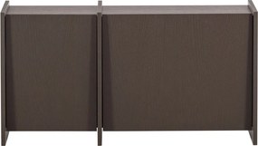 Sötétbarna TV-állvány kőrisfa dekorral 102x53x44 cm Brock – WOOOD