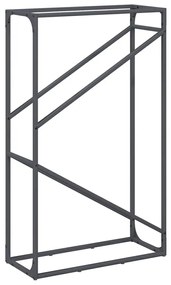antracitszürke hidegen hengerelt acél tűzifatároló 60x25x100 cm