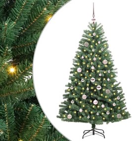 vidaXL Műanyag Hajtogatós Karácsonyfa Zöld 150 cm PVC és fém