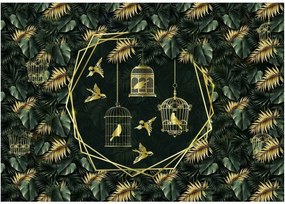 Fotótapéta levelek madárkalitka monstera 368