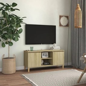 Sonoma-színű TV-szekrény tömör falábakkal 103,5 x 35 x 50 cm