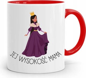 Piros Bögre Ajándék Anyukáknak Őfelsége Anya fényképes nyomattal