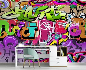 Gario Fotótapéta Graffiti art neon színekben Anyag: Vlies, Méret: 200 x 140 cm
