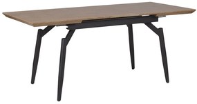 Fekete És Sötét Fa Színű Étkezőasztal 140/180 x 80 cm BARBOSA Beliani