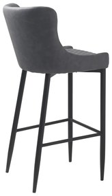 Szürke bőrutánzat bárszék (ülésmagasság 77 cm) Ottowa – Unique Furniture