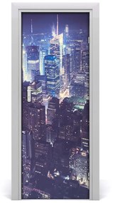 Ajtóposzter Manhattan éjjel 75x205 cm