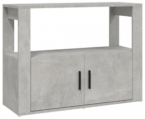 betonszürke szerelt fa tálalószekrény 80x30x60 cm