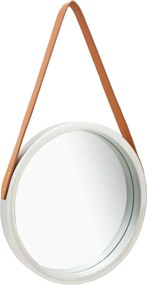 vidaXL ezüstszínű fali tükör pánttal 40 cm