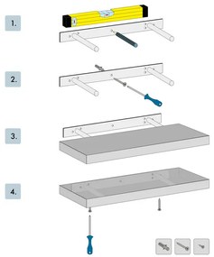 P-023 falipolc  fehér magasfényű