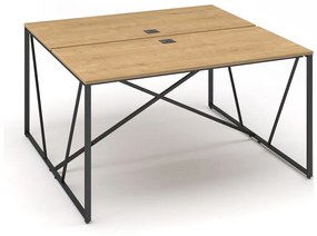 ProX asztal 138 x 137 cm, burkolattal, hamilton tölgy / grafit