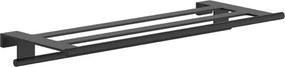 Hansgrohe AddStoris S törölközőtartó polc fekete matt színben 41781670