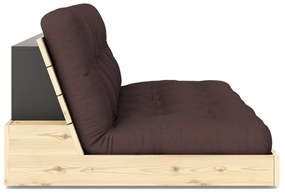 Sötétbarna kinyitható kanapé 196 cm Base – Karup Design