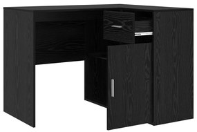 Sarok íróasztal Fekete tölgy 102x88x75 cm Forgácslap