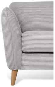 Világosszürke kordbársony sarokkanapé (jobb oldali) Paris – Scandic