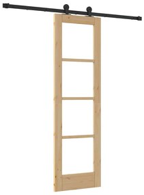 Csúszóajtó ORKDAL Barna 61 x 198.5 cm Fa és fém