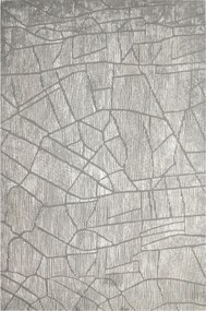 160x230 cm Csillogó Puha Szőnyeg Opál Ezüstös Szürke Absztrakt Krém