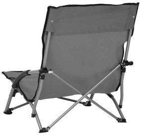 2 db összecsukható szürke szövet strandszék