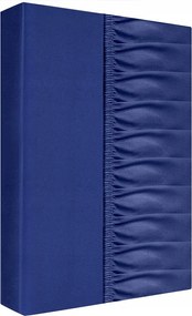 Szatén gumis lepedő 200x220, sötétkék