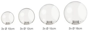 BUBBLES GLASS SHADES SET 10 CLEAR