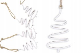 Fából Készült Bombák Karácsonyfa fehér 5 db 20cm Misty