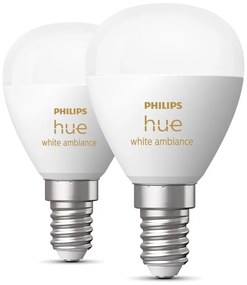 Okos izzó szett 2 db-os E14, 5 W White ambiance – Philips Hue