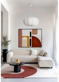 Kábelre függesztett csillár CAFEE 1xE27/40W/230V Ø 52 cm fehér