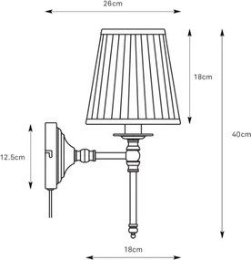 Markslöjd 108968 - Fali lámpa MANOR 1xE14/40W/230V fehér/sárgaréz