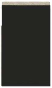 fekete szerelt fa cipőtároló pad párnával 104 x 30 x 49 cm