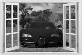 Poszter 90x60 Fekete Bugatti Autó