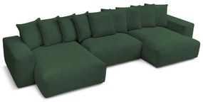 Zöld kordbársony sarokkanapé Voltaire – Bobochic Paris