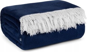 Ágytakaró Akril 220x240 Eurofirany kétszínű fehér sötétkék